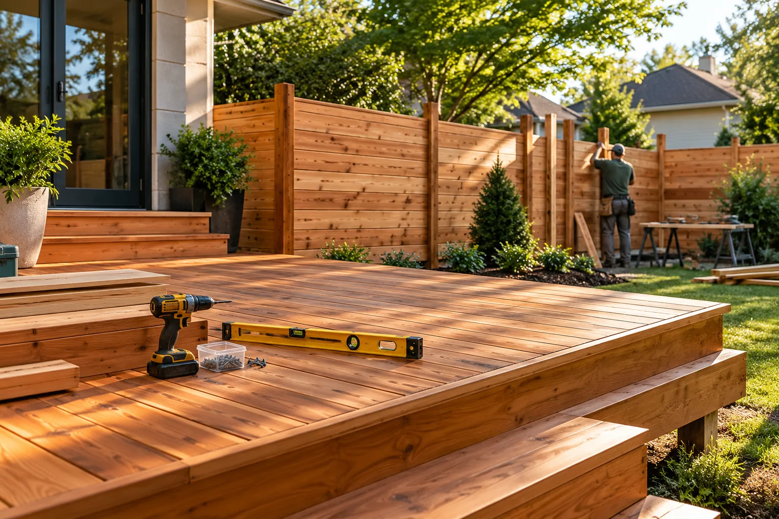 Outdoor, Deck & Fence project materials and tools